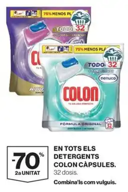 El Corte Inglés Colon en tots els detergent capsules oferta
