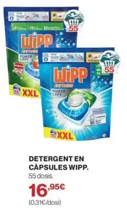 El Corte Inglés Wipp detergent en cápsulas oferta