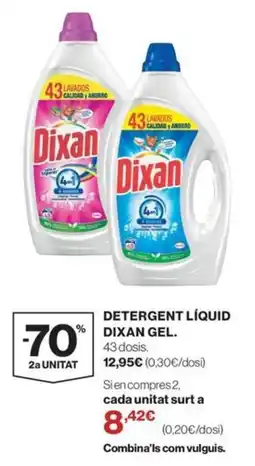 El Corte Inglés Dixan detergent líquid gel oferta