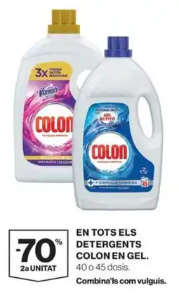 El Corte Inglés Colon en tots els detergents en gel oferta