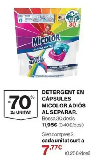 Micolor detergents in capsules adiós al separar