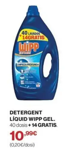 El Corte Inglés Wipp detergent líquido gel oferta