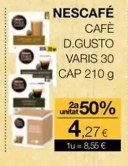 Plusfresc Nescafé café d.gusto varis 30 oferta