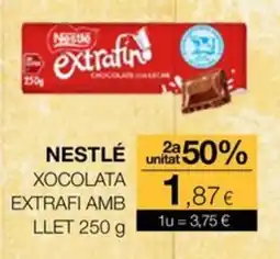 Plusfresc Nestlé xocolata extrafi amb llet oferta