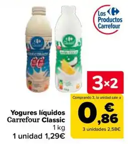 Carrefour Carrefour Classic Yogures líquidos oferta