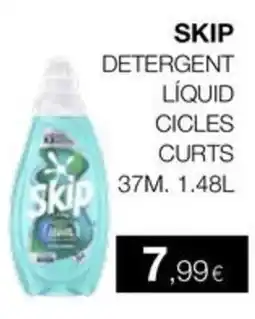 Plusfresc Skip detergent líquid cicles curts oferta