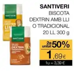 Plusfresc Santiveri biscota dextrin amb lli o tradicional oferta