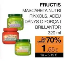 Plusfresc Fructis mascareta nutri rínxols, adeu danys o força i brillantor oferta