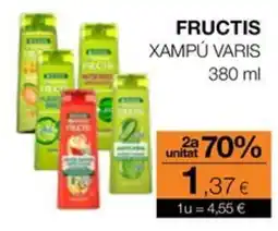 Plusfresc Fructis xampú varis oferta