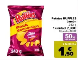 Carrefour Ruffles patatas jamón oferta