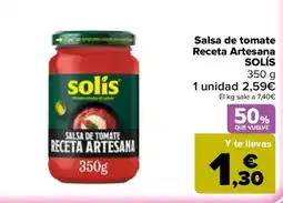 Carrefour solis salsa de tomate receta artesana oferta