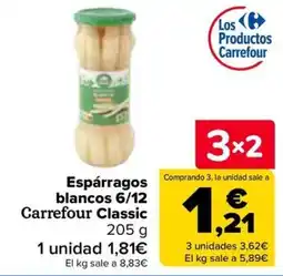 Carrefour Carrefour Classic espárragos blancos 6/12 oferta