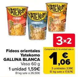 Carrefour Yatekomo fideos orientales oferta