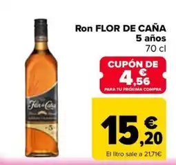 Carrefour Ron Flor De Caña 5 años oferta