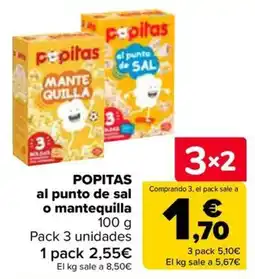 Carrefour Popitas al punto de sal o mantequilla oferta