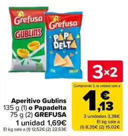Carrefour Grefusa Aperitivo Gublins o Papadelta oferta