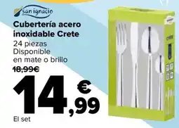 Carrefour San Ignacio cubertería acero inoxidable Crete oferta