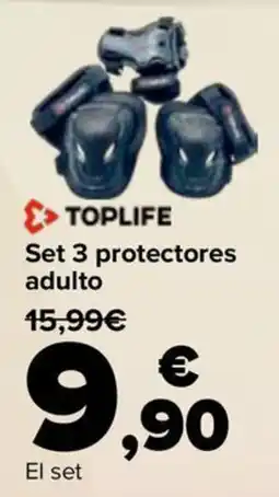 Carrefour Toplife set 3 protectores adulto oferta