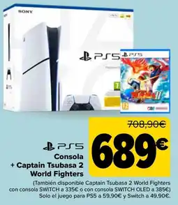 Carrefour PlayStation 5 Consola + Captain Tsubasa 2 World Fighters oferta