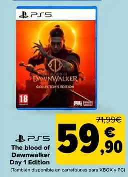 Carrefour PlayStation 5 The blood of Dawnwalker Day 1 Edition oferta