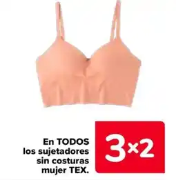 Carrefour Tex en todos los sujetadores mujer sin costuras oferta