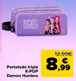 Carrefour K-POP Demon Hunters Portatodo triple oferta