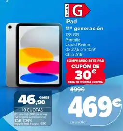 Carrefour iPad 11ª generación 128 GB oferta
