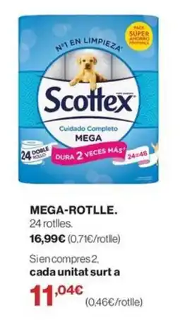 El Corte Inglés Scottex mega-rotlle oferta