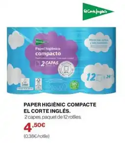 El Corte Inglés El Corte Inglés papel higiénico compacto oferta