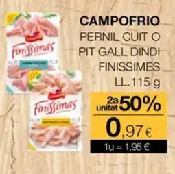 Plusfresc CampoFrio pernil cuit o pit gall dindi finissimes oferta