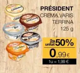 Plusfresc President crema varis terrina oferta