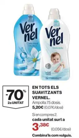 El Corte Inglés Vernel en tots els suavitzants oferta