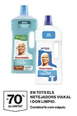 El Corte Inglés Don Limpio en totsels netehadors viakal oferta