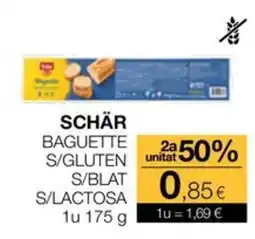 Plusfresc Schär baguette s/gluten s/blat s/lactosa oferta