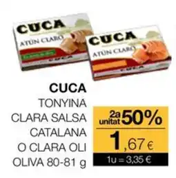 Plusfresc Cuca tonyina clara salsa catalana o clara oli oferta