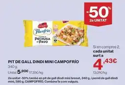 Hipercor Campofrío - pit de gall dindi mini oferta