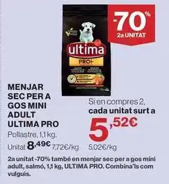 Última - menjar sec per a gos mini adult