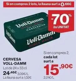 Hipercor Voll-damm - cervesa oferta