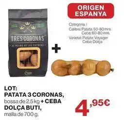 Hipercor Tres - patata 3 coronas, + ceba oferta