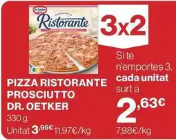 Hipercor Dr oetker - pizza ristorante prosciutto oferta