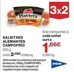 Hipercor Campofrío - salsitxes alemanyes oferta