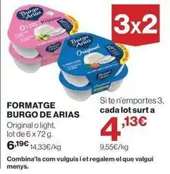 Hipercor Arias - formatge burgo de oferta