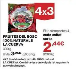 Hipercor Viña cuerva - fruites del bosc 100% naturals oferta