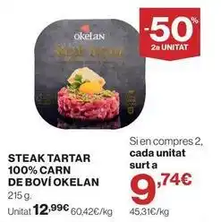 Hipercor Steak tartar 100% carn de boví oferta