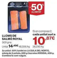 Hipercor Royal - lloms de salmo oferta