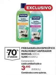 El Corte Inglés Nuncas - friegasuelos especifico para robot aspirador oferta
