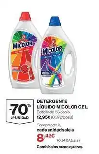 El Corte Inglés Micolor - detergente líquido gel oferta