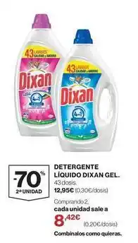 El Corte Inglés Dixan - detergente líquido gel oferta