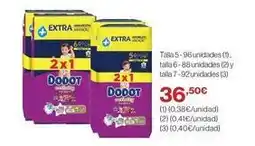 El Corte Inglés Dodot - talla 5_96 unidades oferta