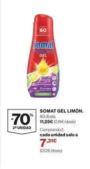 El Corte Inglés Somat - gel limon oferta